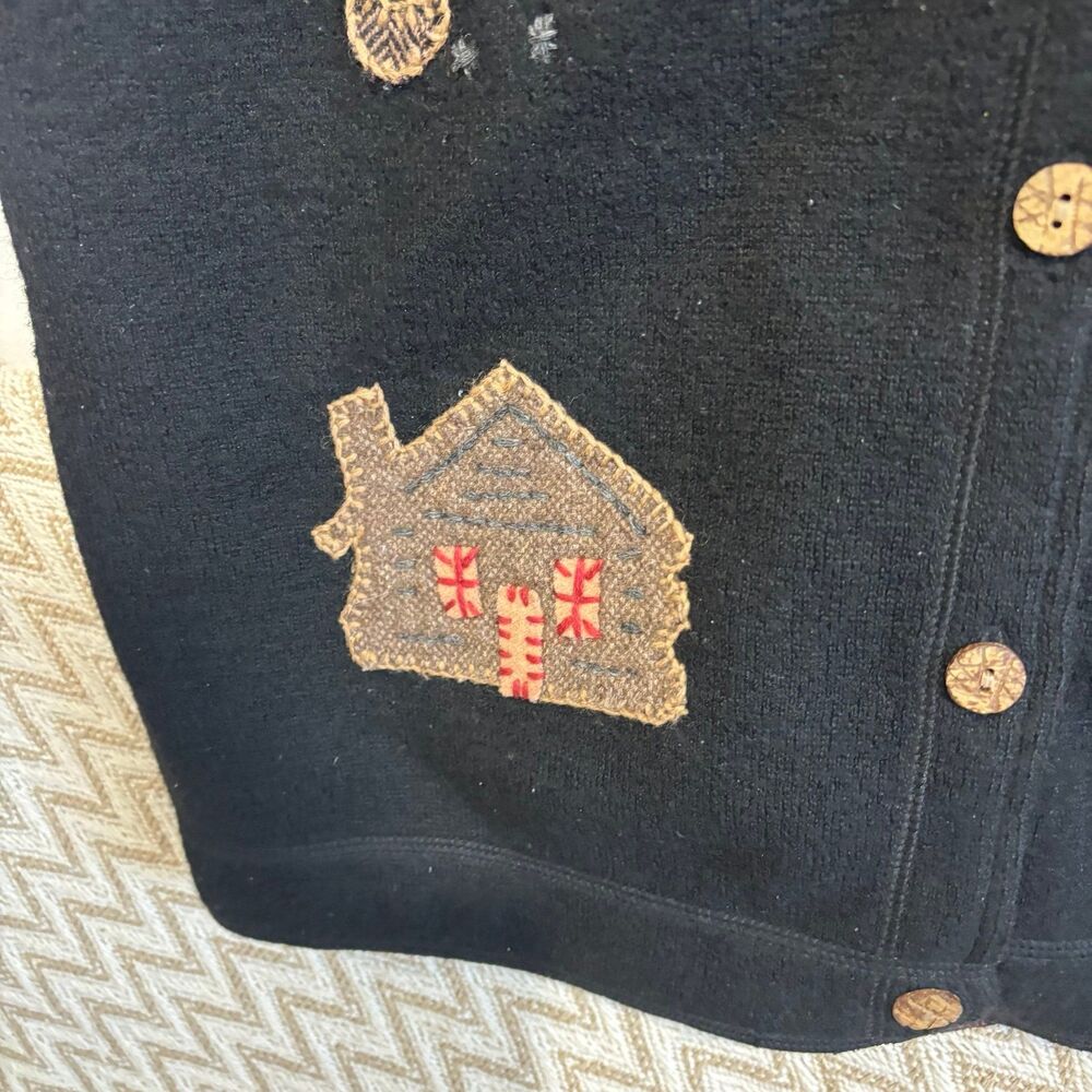 Vintage Woolrich 100% Wool Vest Winter Seasonal Holiday Christmas - Picture 5 of 8